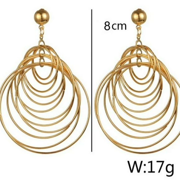 🎀Fun, Fashionable Circular Dangle Earrings - Picture 6 of 8